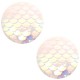 Basic cabochon 20mm mermaid White holographic